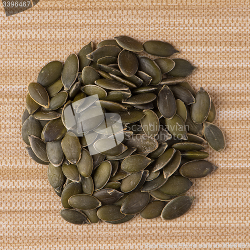 Image of Circle of pumpkin seeds