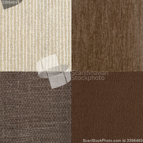 Image of Set of brown fabric samples