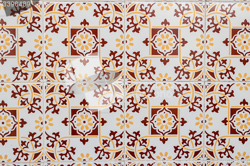 Image of Traditional Portuguese glazed tiles