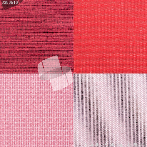 Image of Set of pink fabric samples