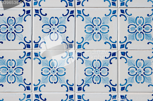 Image of Traditional Portuguese glazed tiles