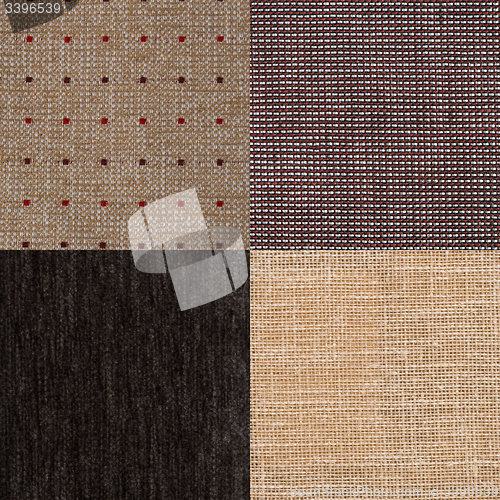 Image of Set of brown fabric samples