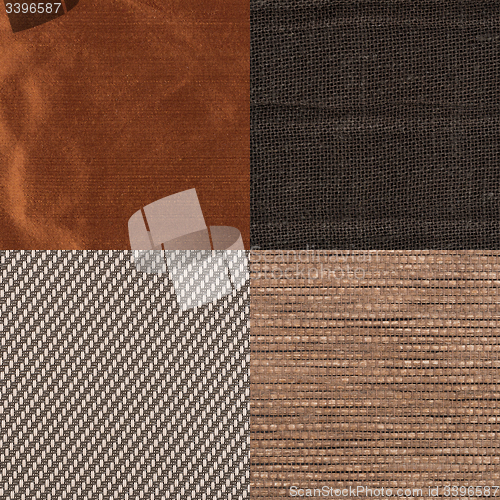 Image of Set of brown fabric samples