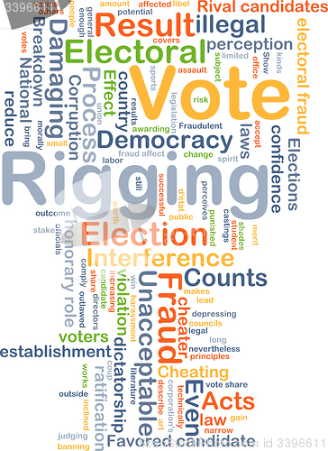 Image of Vote rigging background concept