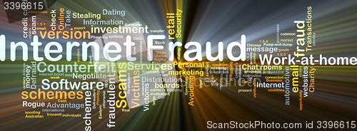 Image of Internet fraud background concept glowing