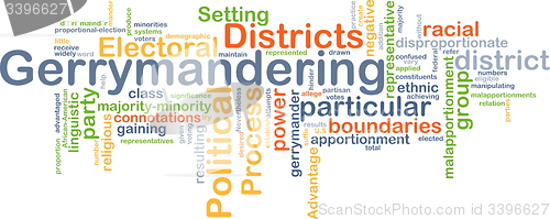 Image of Gerrymandering background concept