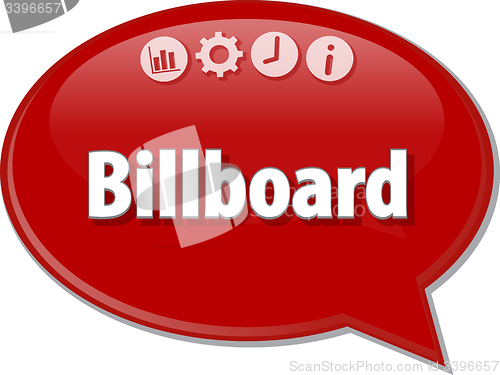 Image of Billboard   Business term speech bubble illustration