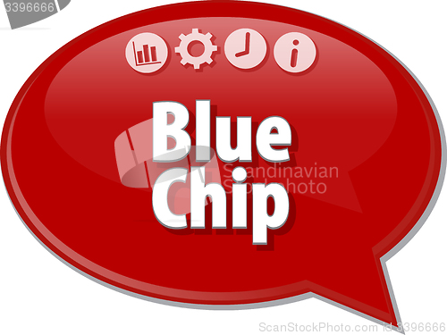 Image of Blue Chip  Business term speech bubble illustration