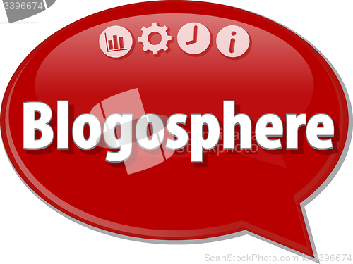 Image of Blogosphere   Business term speech bubble illustration