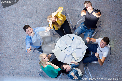 Image of group of students  top view