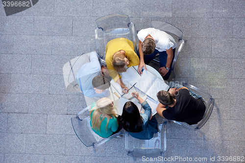Image of group of students  top view