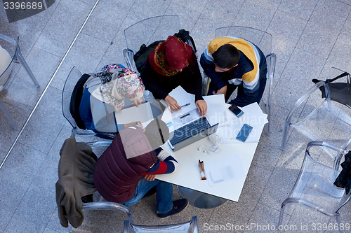 Image of group of students  top view