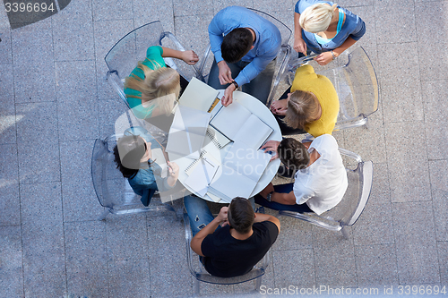Image of group of students  top view