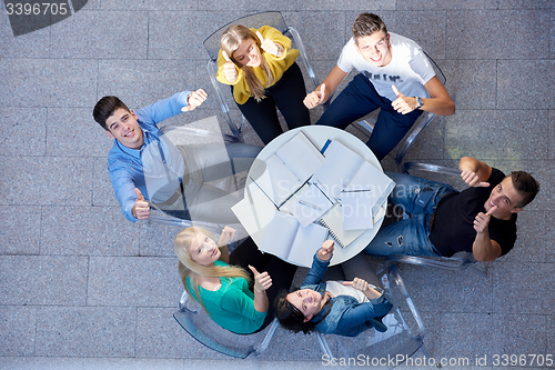 Image of group of students  top view