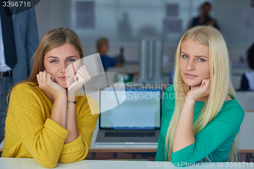 Image of student girls together in classroom