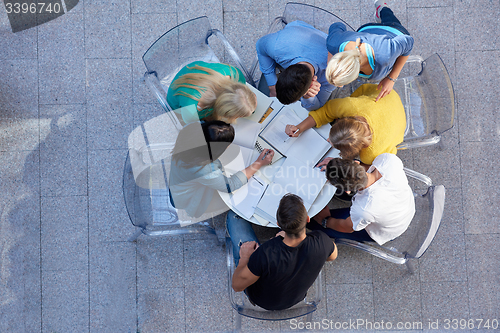 Image of group of students  top view