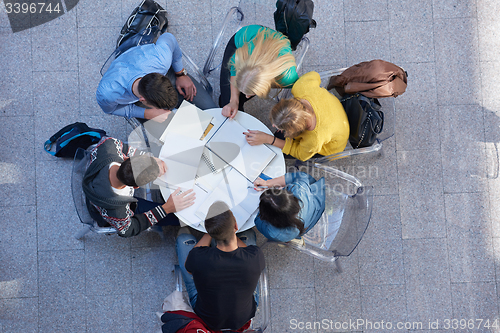 Image of group of students  top view