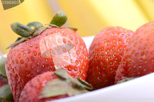 Image of healthy strawberry with fruits