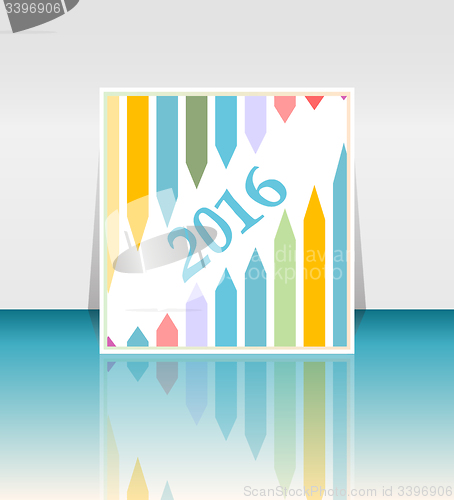 Image of new year 2016 success concept with a growing arrows set 