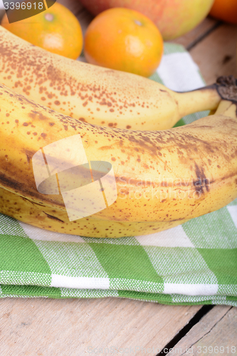 Image of fruits, mandarin and bananas, food