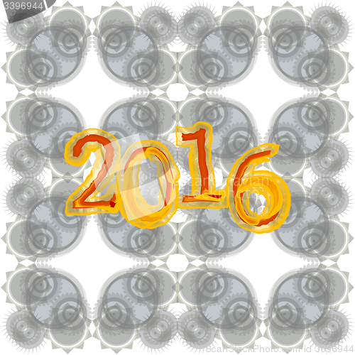 Image of Happy new year 2016 creative greeting card design