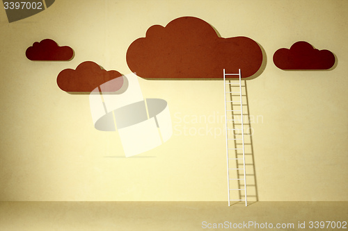 Image of clouds and ladder