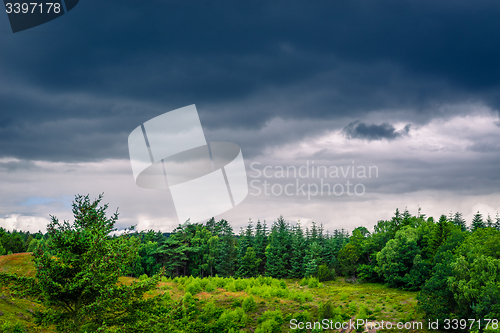 Image of Landscape with dark clouds in Denmark