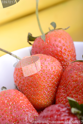 Image of strawberries and bananas close up, health food concept