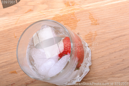 Image of Strawberry cocktail in ice drink