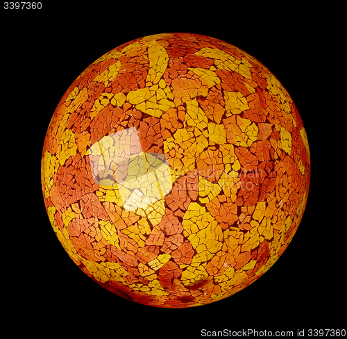 Image of fragmented sphere