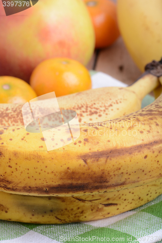 Image of fruits, mandarin and bananas, food