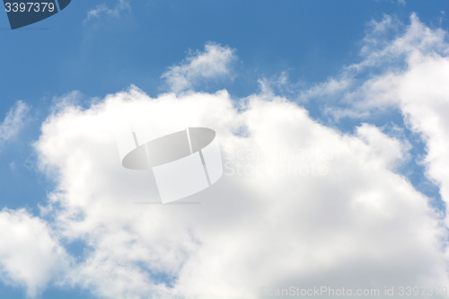 Image of clouds in the blue sky