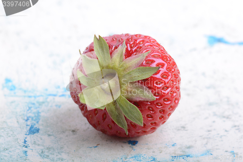 Image of Strawberries berry close up on white background