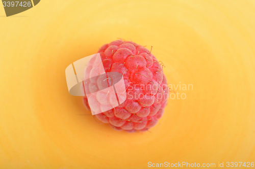 Image of Fresh sweet raspberries close up