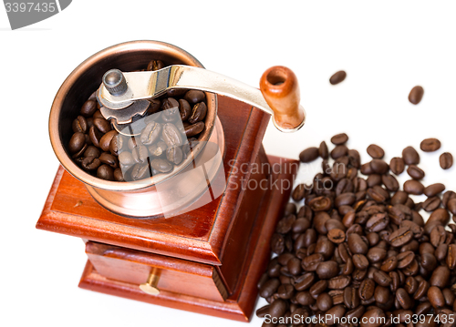 Image of Coffee Grinder with Coffee Beans