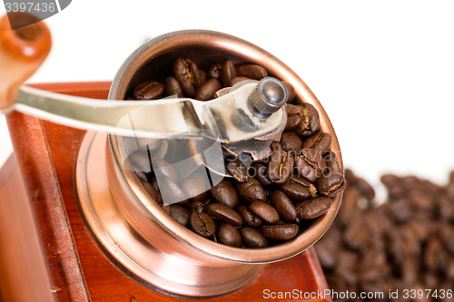 Image of Coffee Grinder with Coffee Beans