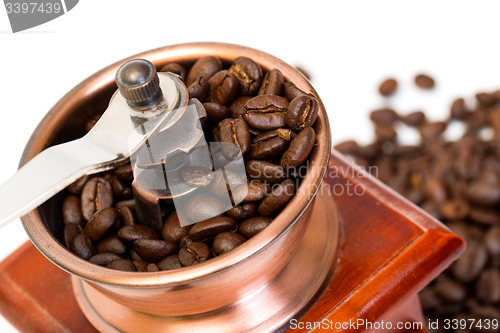 Image of Coffee Grinder with Coffee Beans