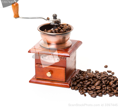 Image of Coffee Grinder with Coffee Beans