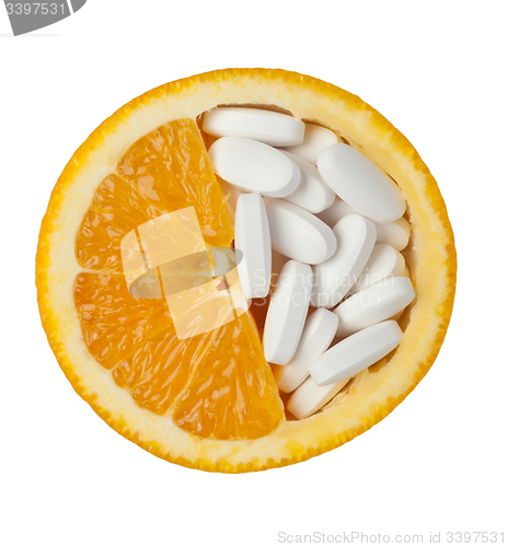 Image of Orange and pills