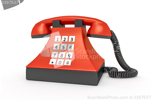 Image of old style red telephone