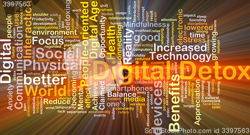Image of Digital detox background concept glowing