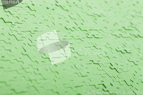 Image of Old puzzle - Pieces connected - Green