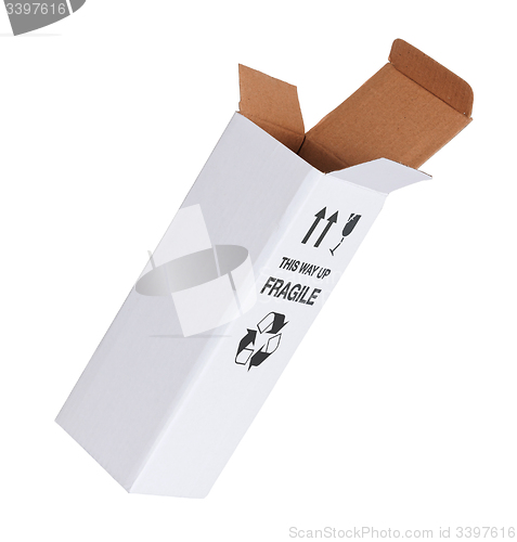 Image of White cardboard box on a white background