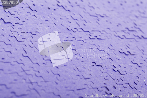 Image of Old puzzle - Pieces connected - Purple