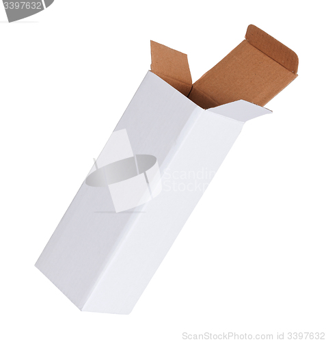 Image of White cardboard box on a white background