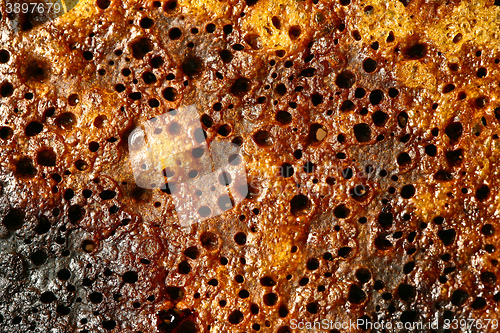 Image of Close up of a grilled slice of bread