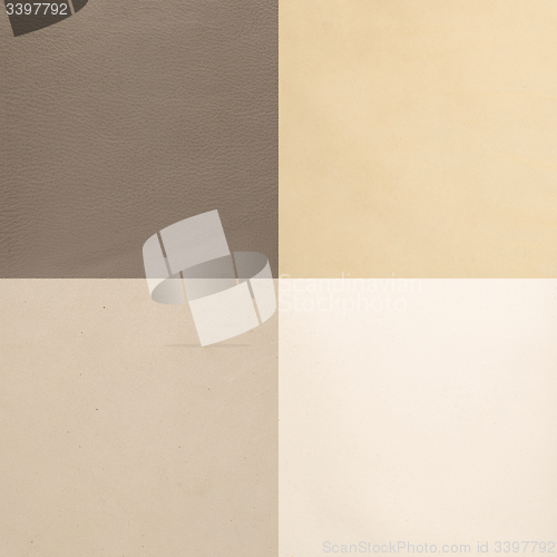 Image of Set of beige leather samples