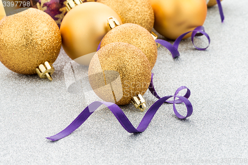 Image of Golden christmas balls