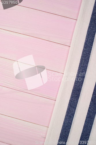 Image of Blue towel over table