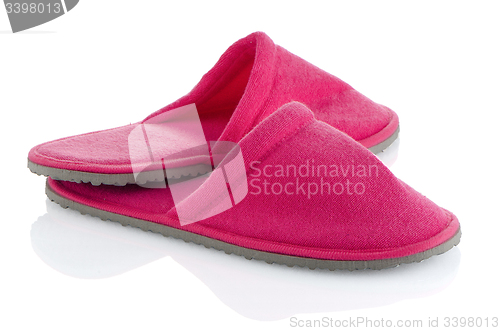 Image of A pair of pink slippers